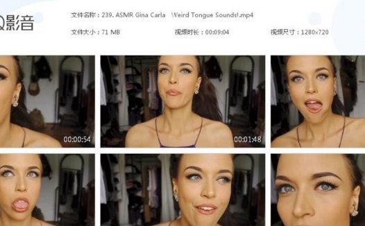 gina carla助眠口腔音啃麦助眠，asmr付费吃耳朵视频汇总