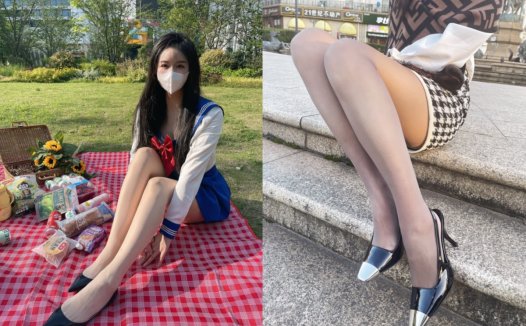 软妹小九九micokey微密照片，July芝岚的甜美裙装